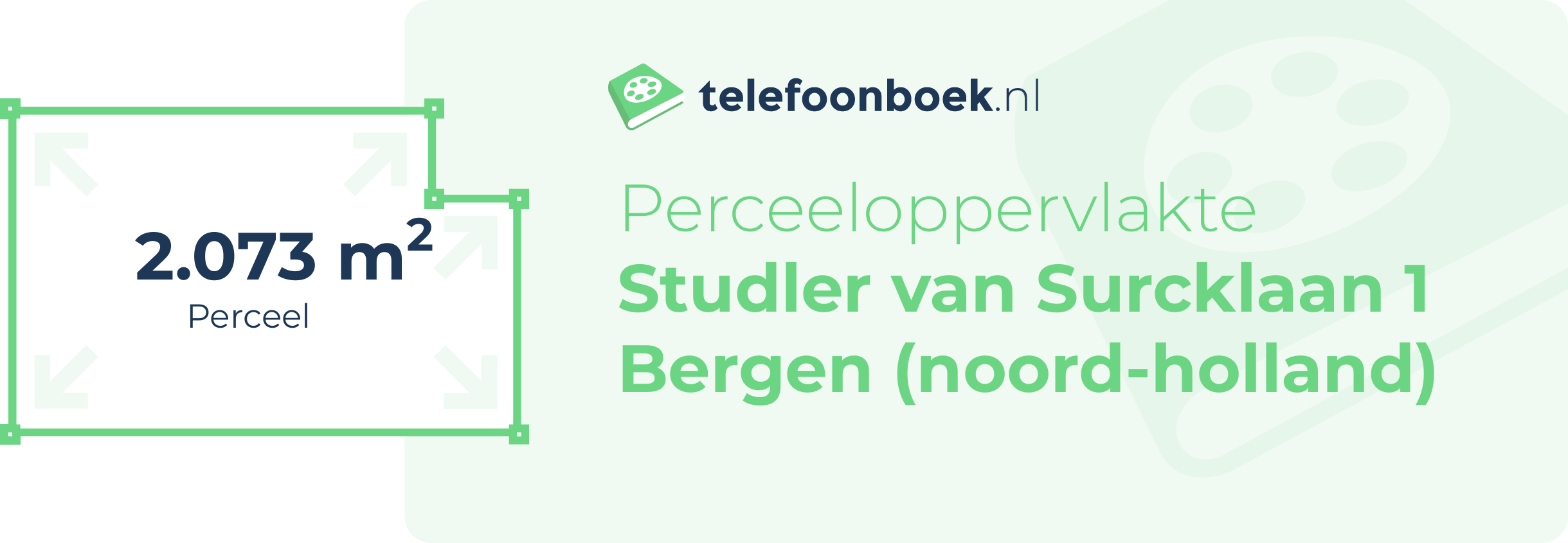 Perceeloppervlakte Studler Van Surcklaan 1 Bergen (Noord-Holland)