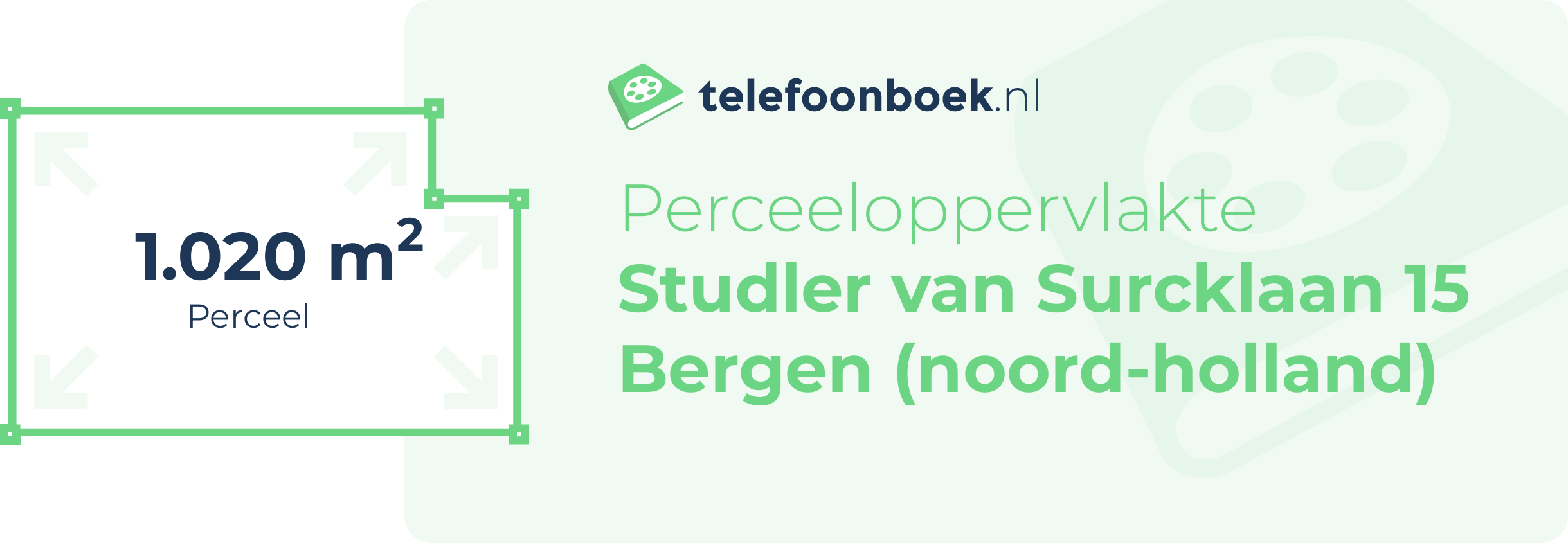 Perceeloppervlakte Studler Van Surcklaan 15 Bergen (Noord-Holland)