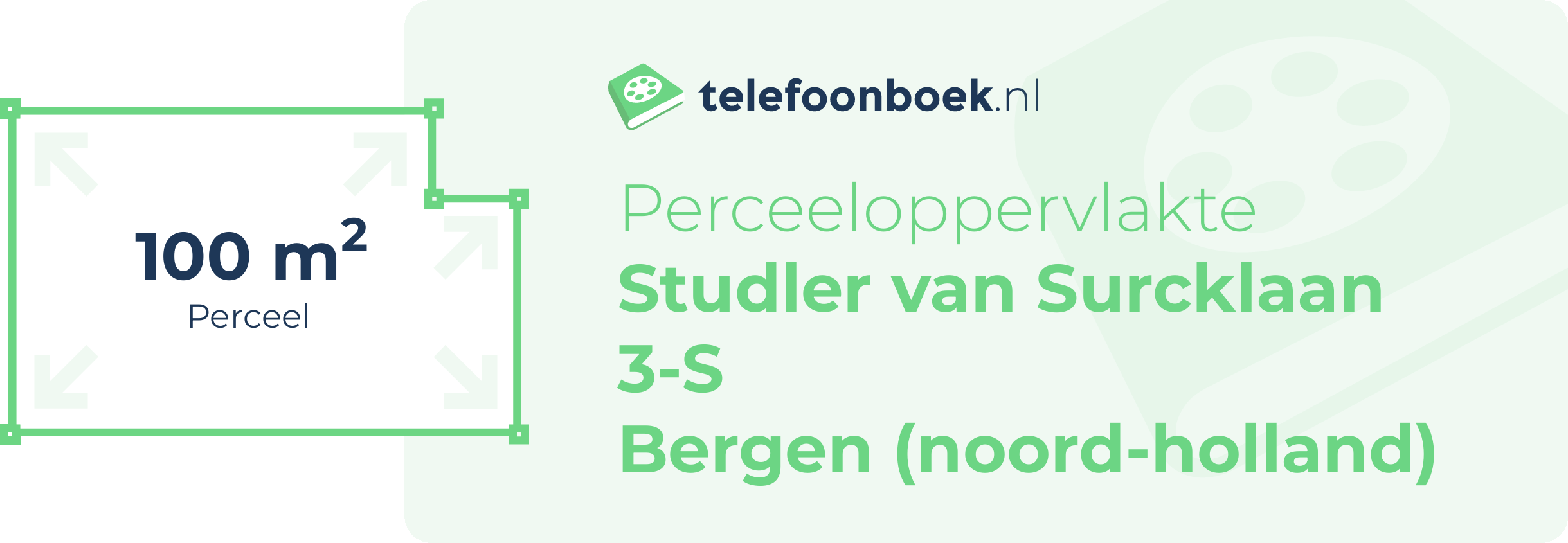 Perceeloppervlakte Studler Van Surcklaan 3-S Bergen (Noord-Holland)