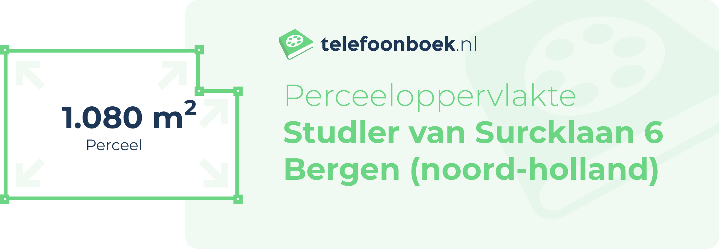 Perceeloppervlakte Studler Van Surcklaan 6 Bergen (Noord-Holland)