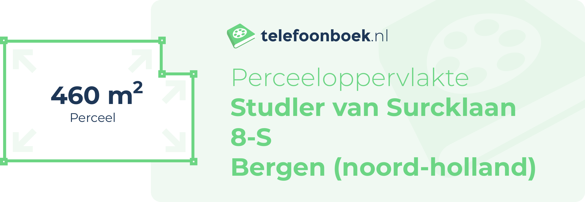 Perceeloppervlakte Studler Van Surcklaan 8-S Bergen (Noord-Holland)