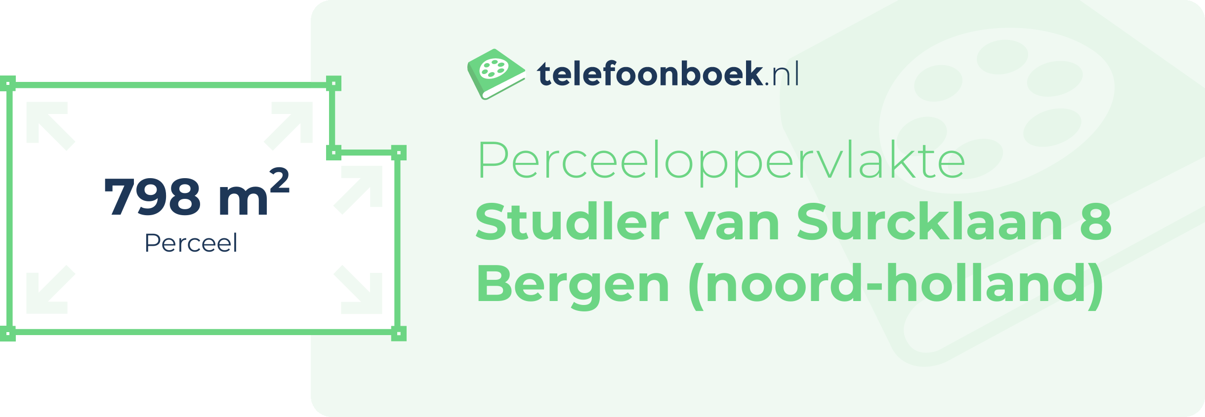 Perceeloppervlakte Studler Van Surcklaan 8 Bergen (Noord-Holland)