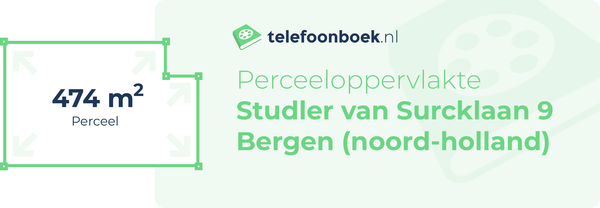 Perceeloppervlakte Studler Van Surcklaan 9 Bergen (Noord-Holland)
