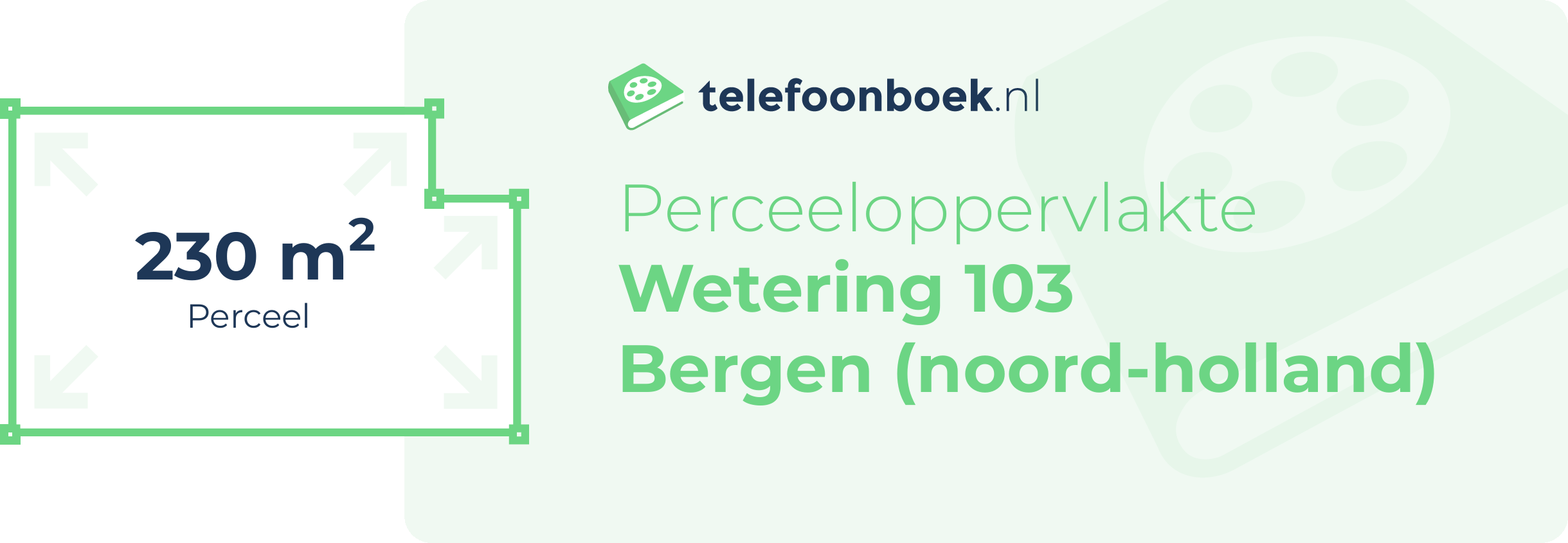 Perceeloppervlakte Wetering 103 Bergen (Noord-Holland)