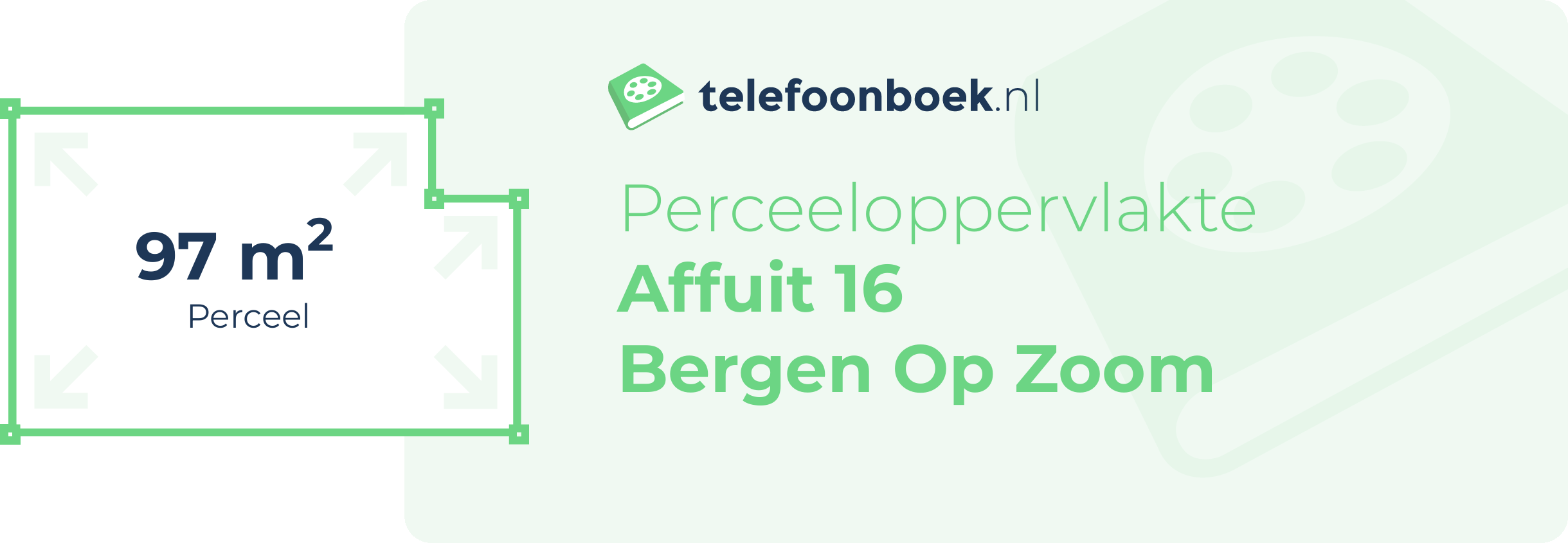 Perceeloppervlakte Affuit 16 Bergen Op Zoom