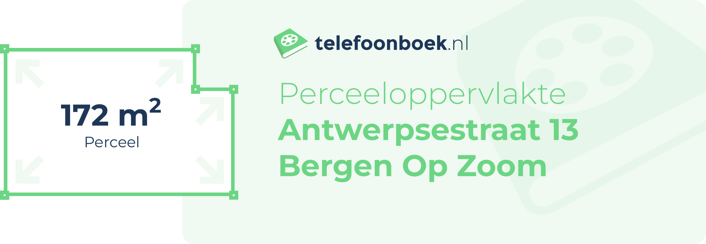 Perceeloppervlakte Antwerpsestraat 13 Bergen Op Zoom