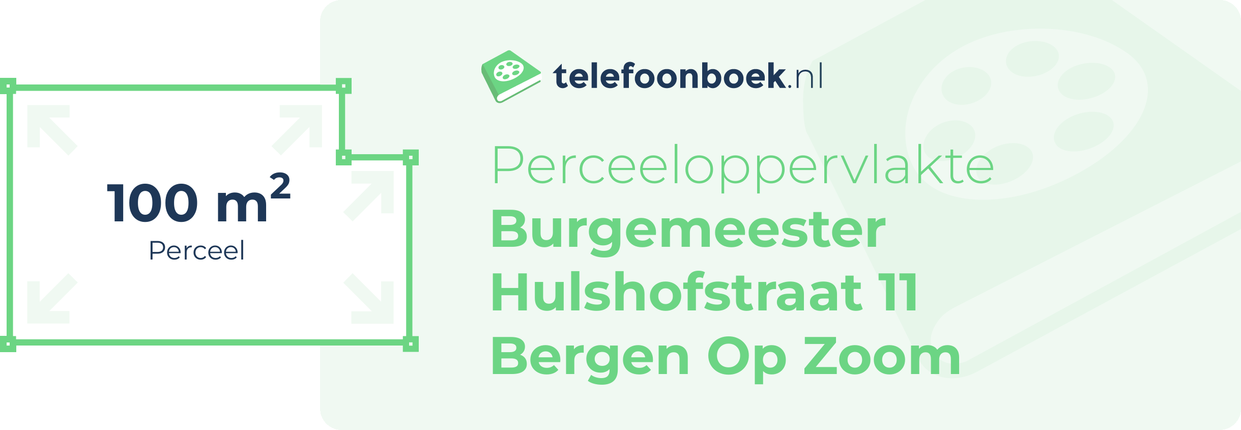 Perceeloppervlakte Burgemeester Hulshofstraat 11 Bergen Op Zoom
