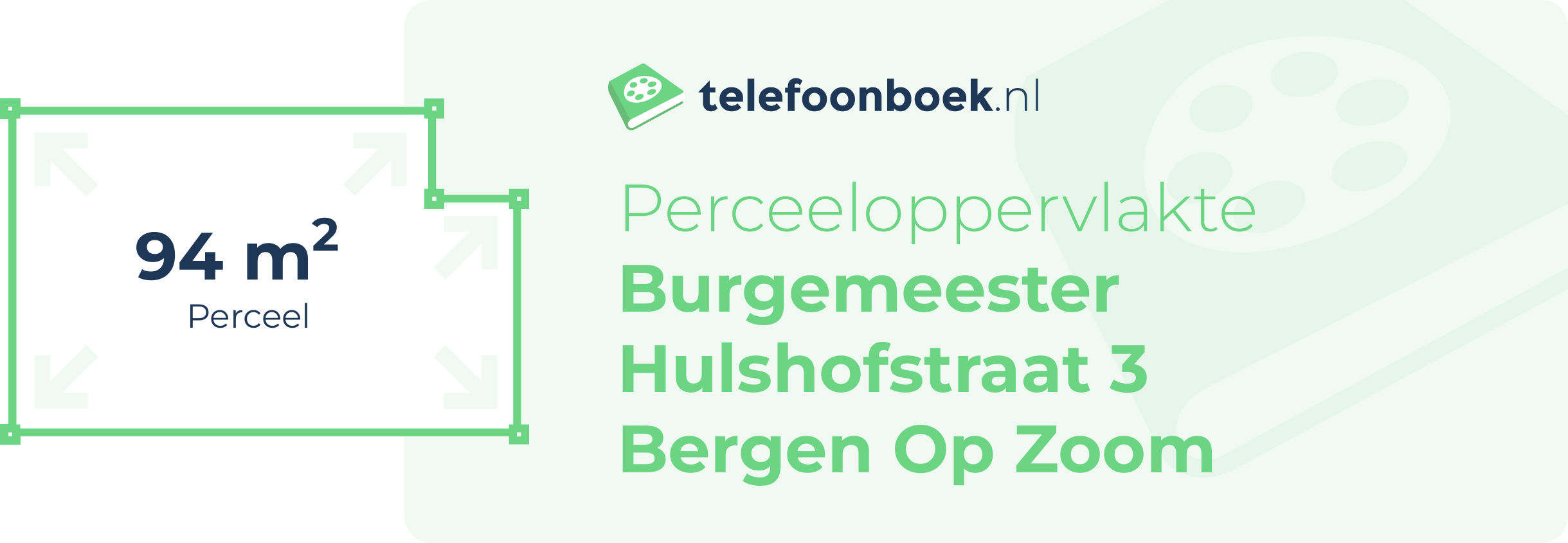 Perceeloppervlakte Burgemeester Hulshofstraat 3 Bergen Op Zoom