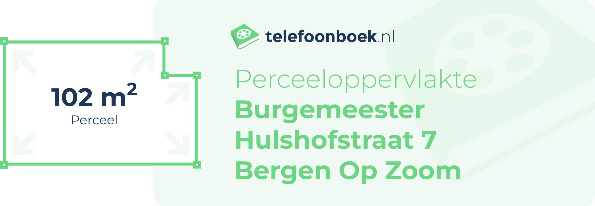 Perceeloppervlakte Burgemeester Hulshofstraat 7 Bergen Op Zoom