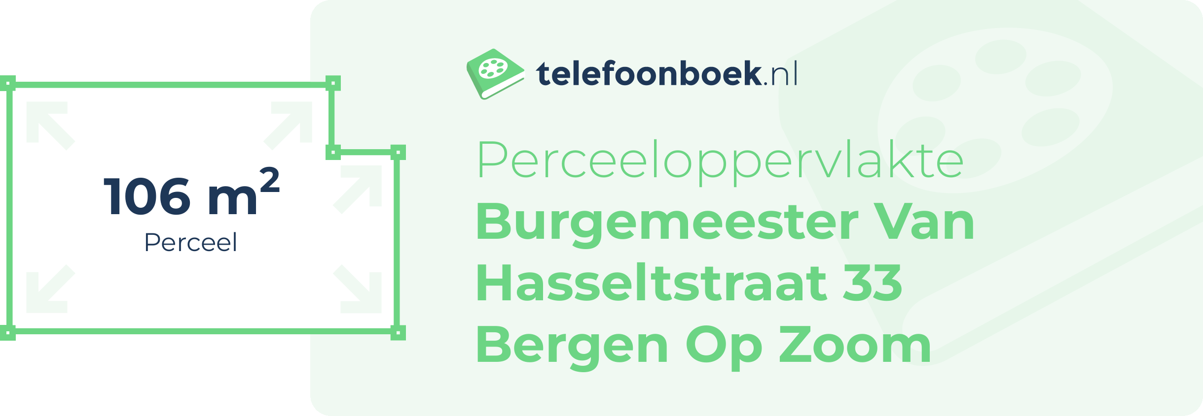 Perceeloppervlakte Burgemeester Van Hasseltstraat 33 Bergen Op Zoom