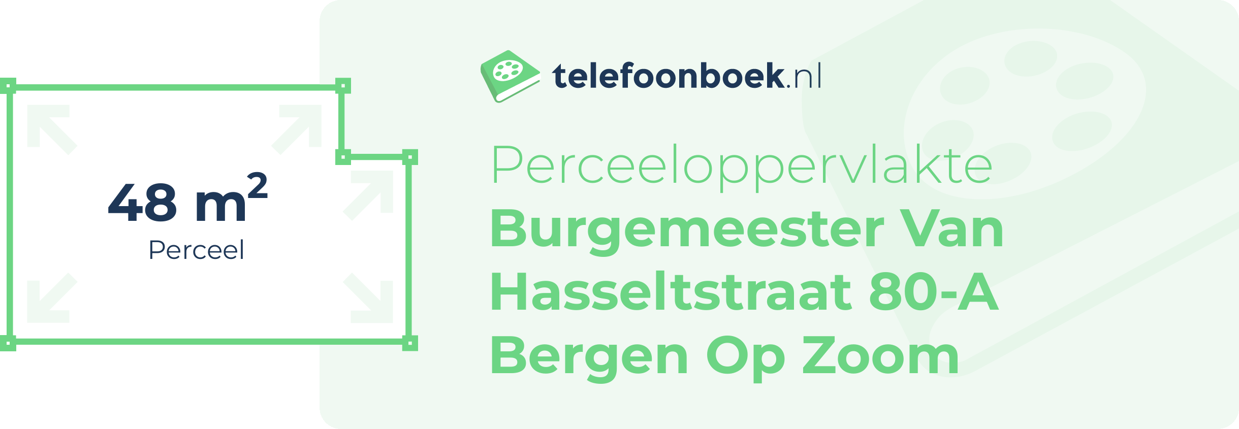 Perceeloppervlakte Burgemeester Van Hasseltstraat 80-A Bergen Op Zoom
