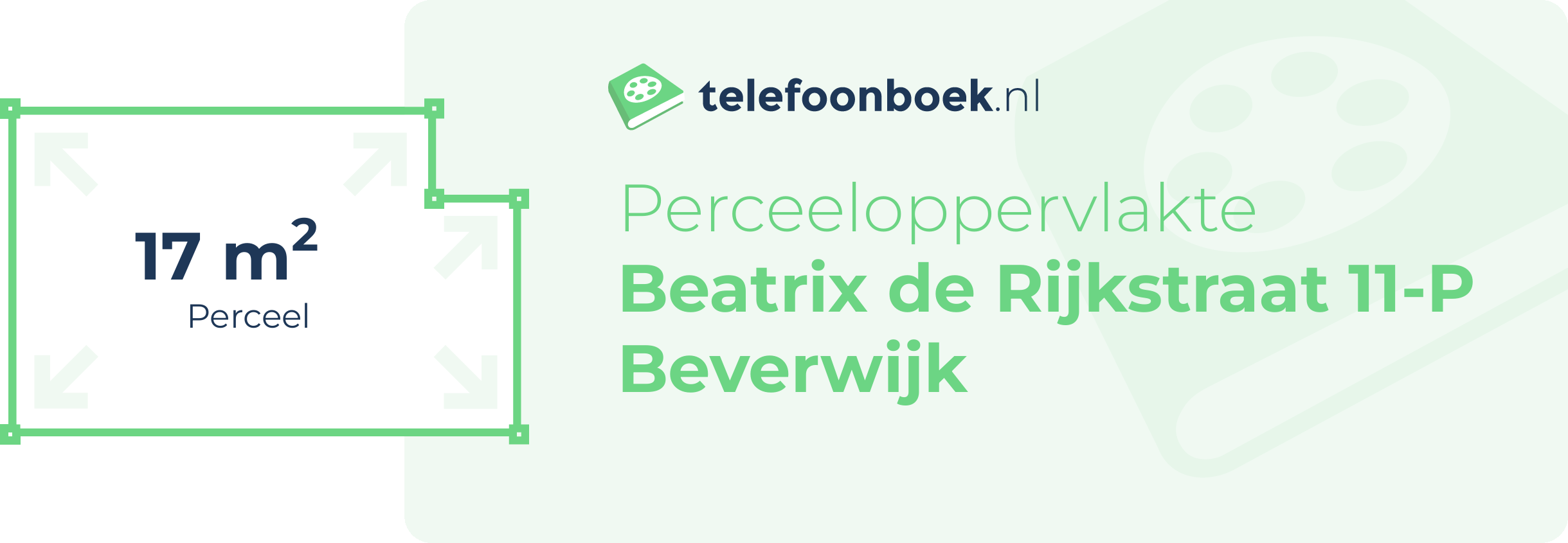 Perceeloppervlakte Beatrix De Rijkstraat 11-P Beverwijk