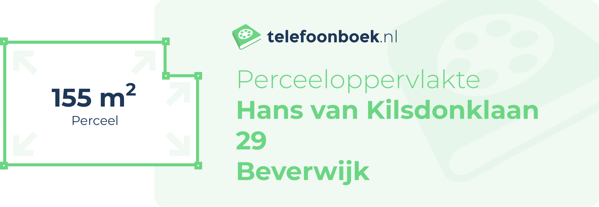Perceeloppervlakte Hans Van Kilsdonklaan 29 Beverwijk