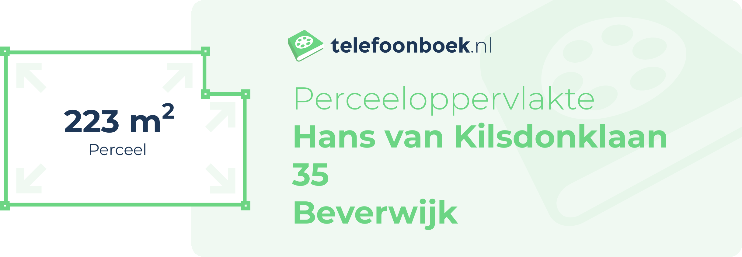 Perceeloppervlakte Hans Van Kilsdonklaan 35 Beverwijk