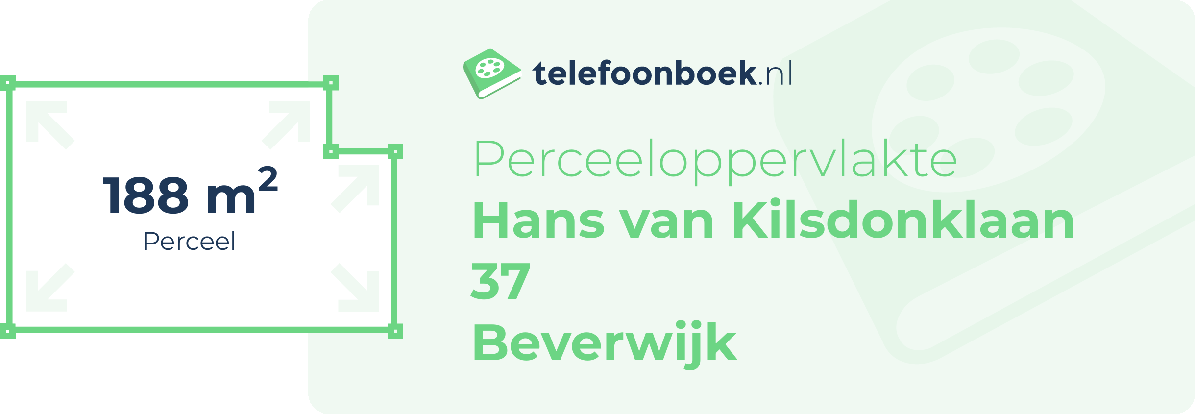 Perceeloppervlakte Hans Van Kilsdonklaan 37 Beverwijk