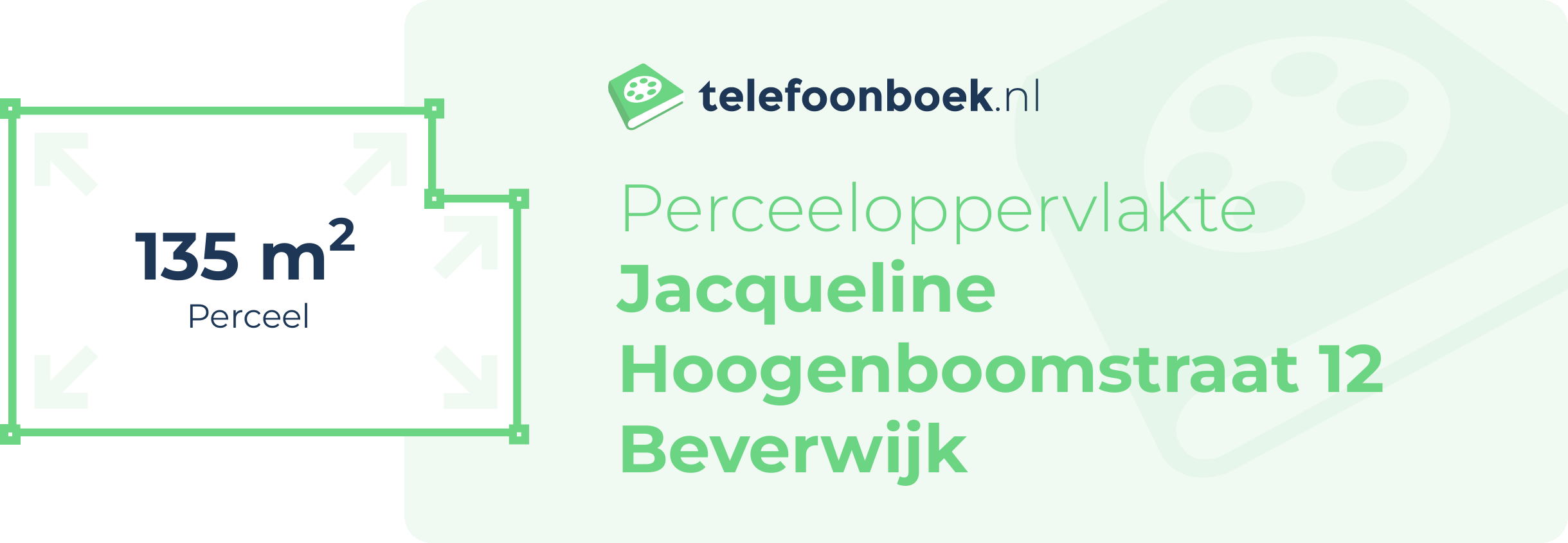Perceeloppervlakte Jacqueline Hoogenboomstraat 12 Beverwijk