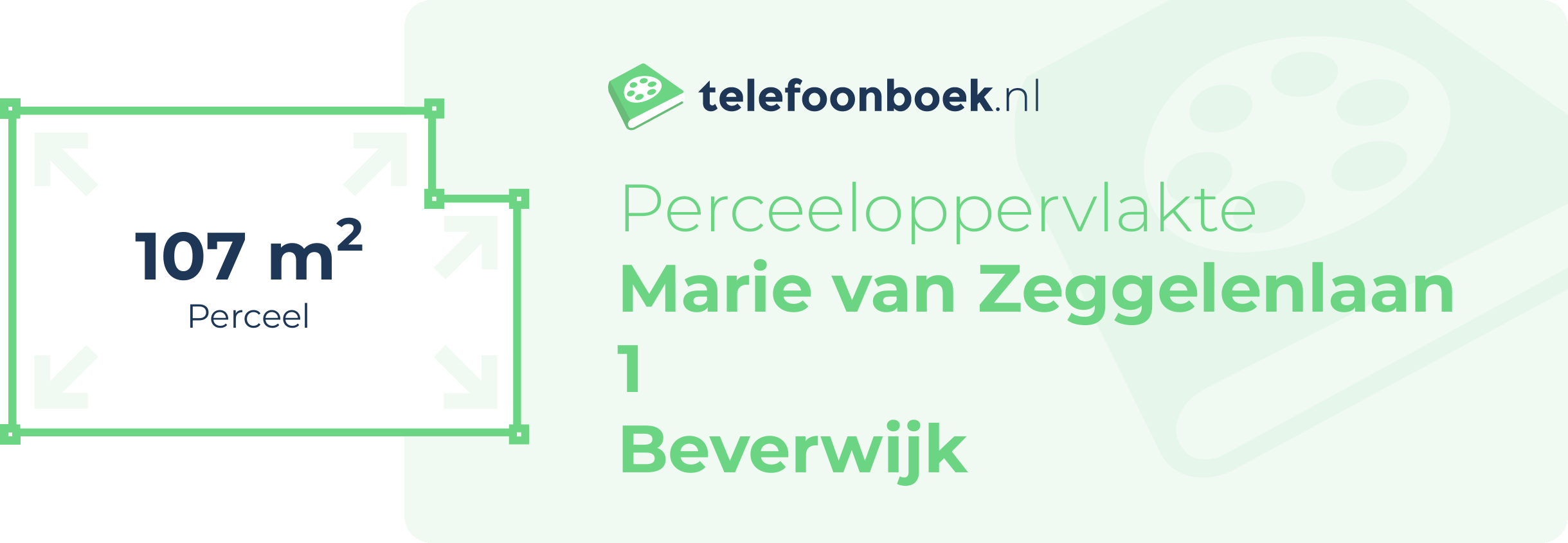Perceeloppervlakte Marie Van Zeggelenlaan 1 Beverwijk