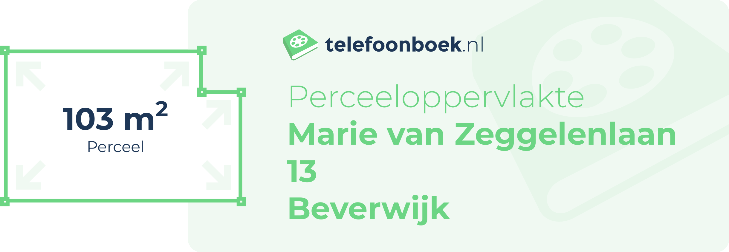 Perceeloppervlakte Marie Van Zeggelenlaan 13 Beverwijk