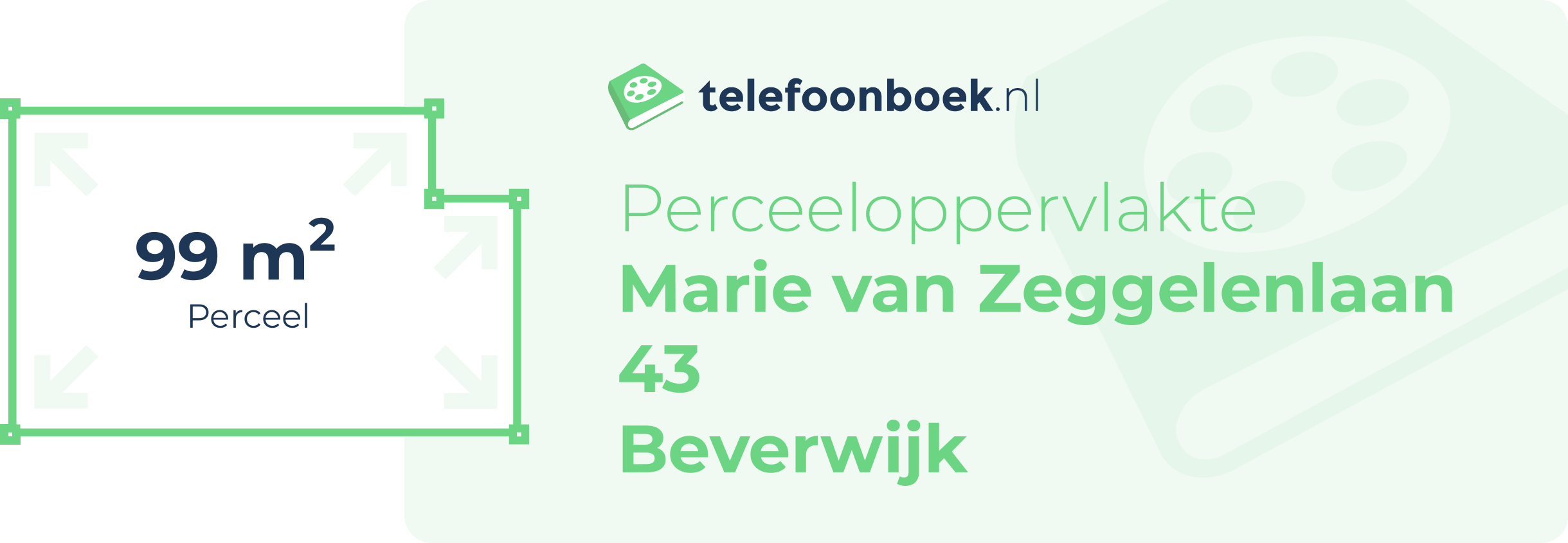 Perceeloppervlakte Marie Van Zeggelenlaan 43 Beverwijk