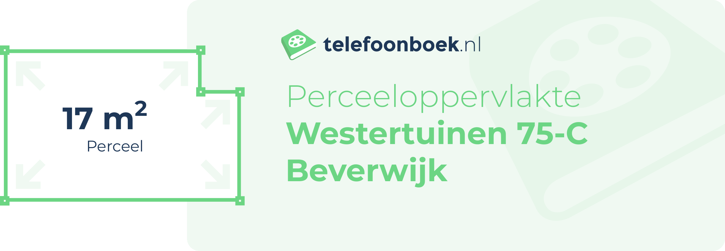 Perceeloppervlakte Westertuinen 75-C Beverwijk