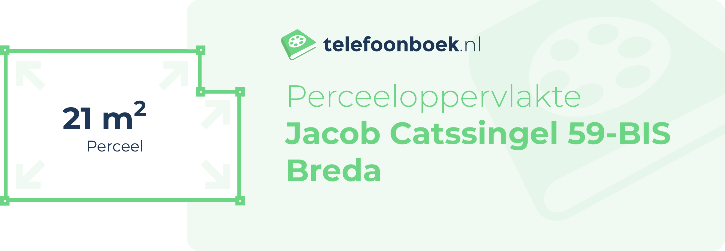 Perceeloppervlakte Jacob Catssingel 59-BIS Breda
