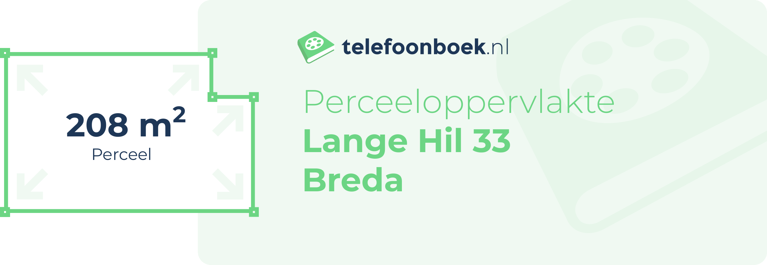 Perceeloppervlakte Lange Hil 33 Breda
