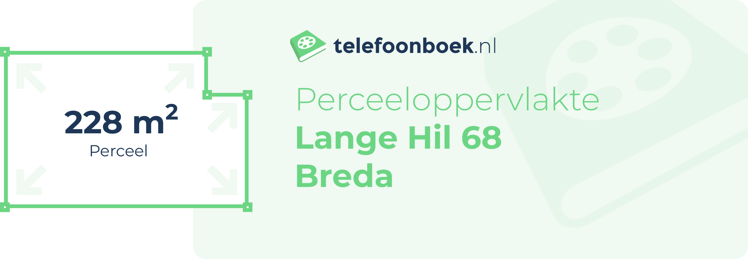 Perceeloppervlakte Lange Hil 68 Breda