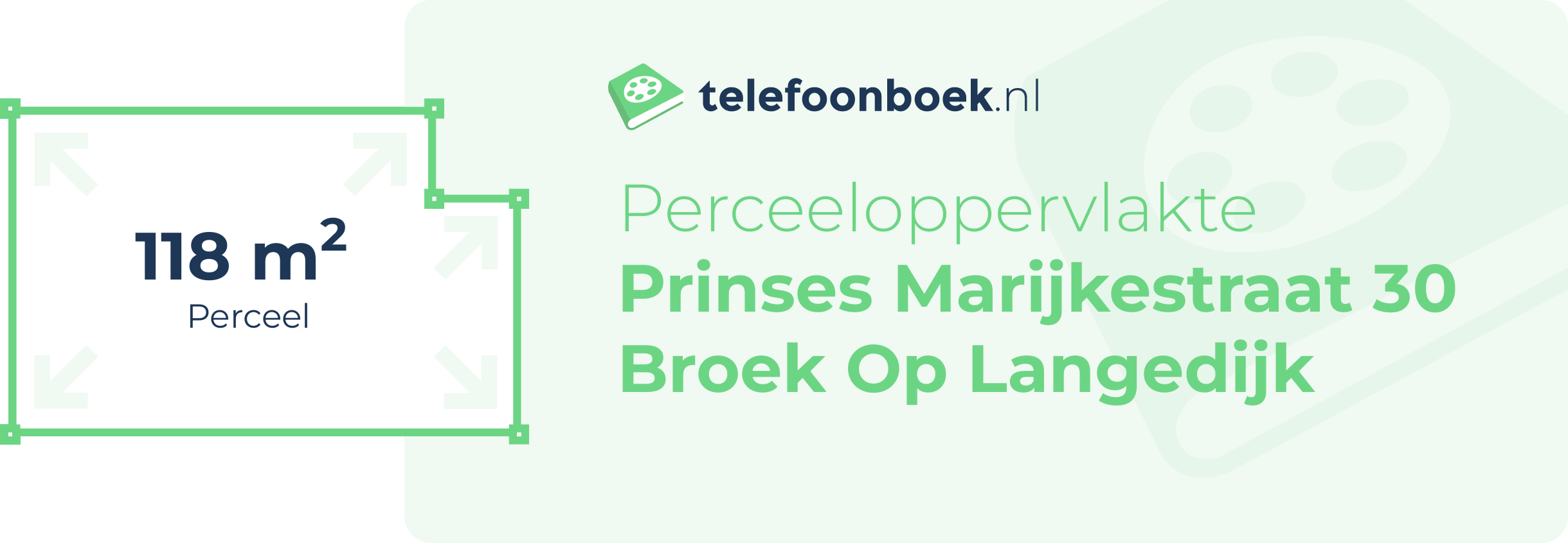 Perceeloppervlakte Prinses Marijkestraat 30 Broek Op Langedijk