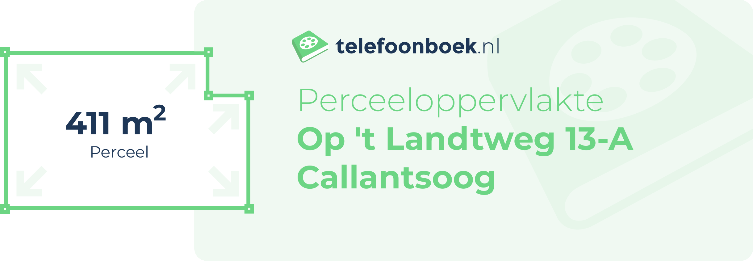 Perceeloppervlakte Op 't Landtweg 13-A Callantsoog