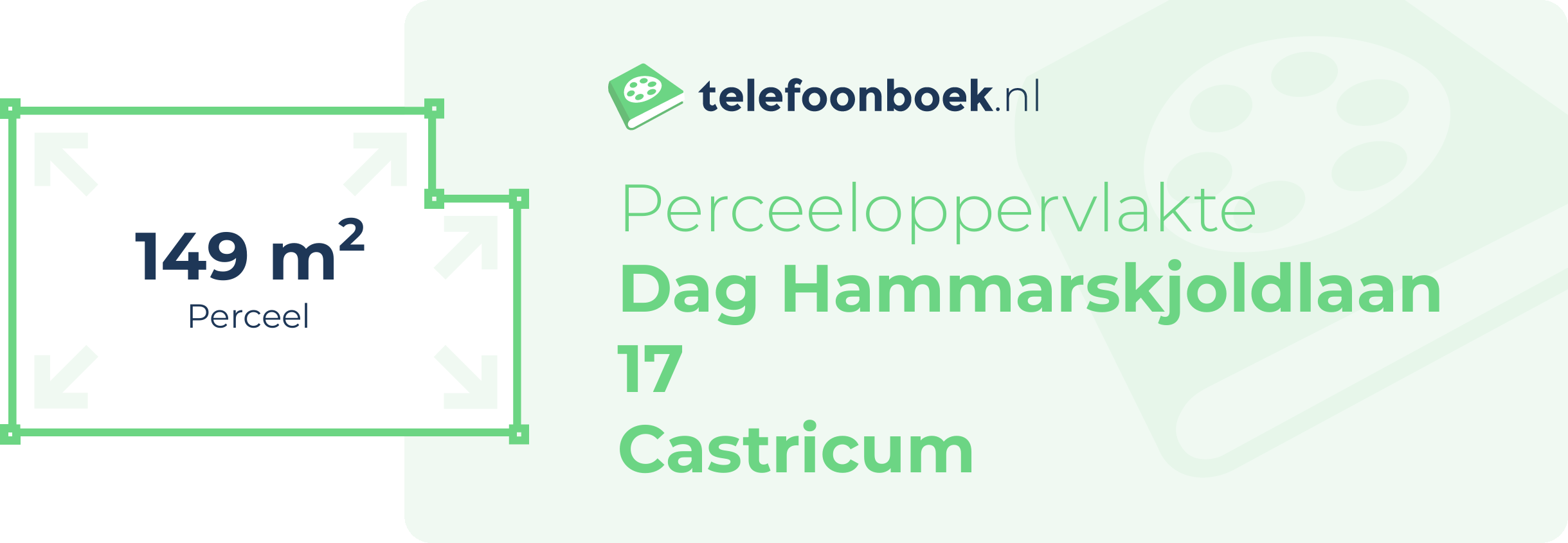 Perceeloppervlakte Dag Hammarskjoldlaan 17 Castricum