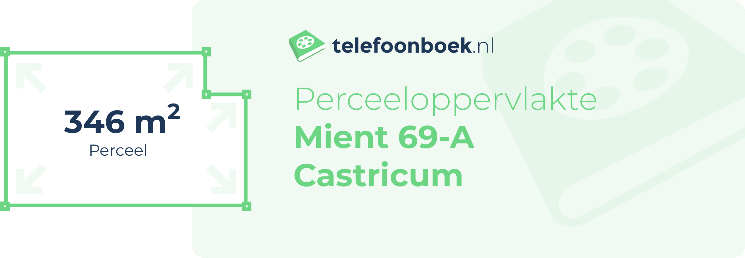 Perceeloppervlakte Mient 69-A Castricum