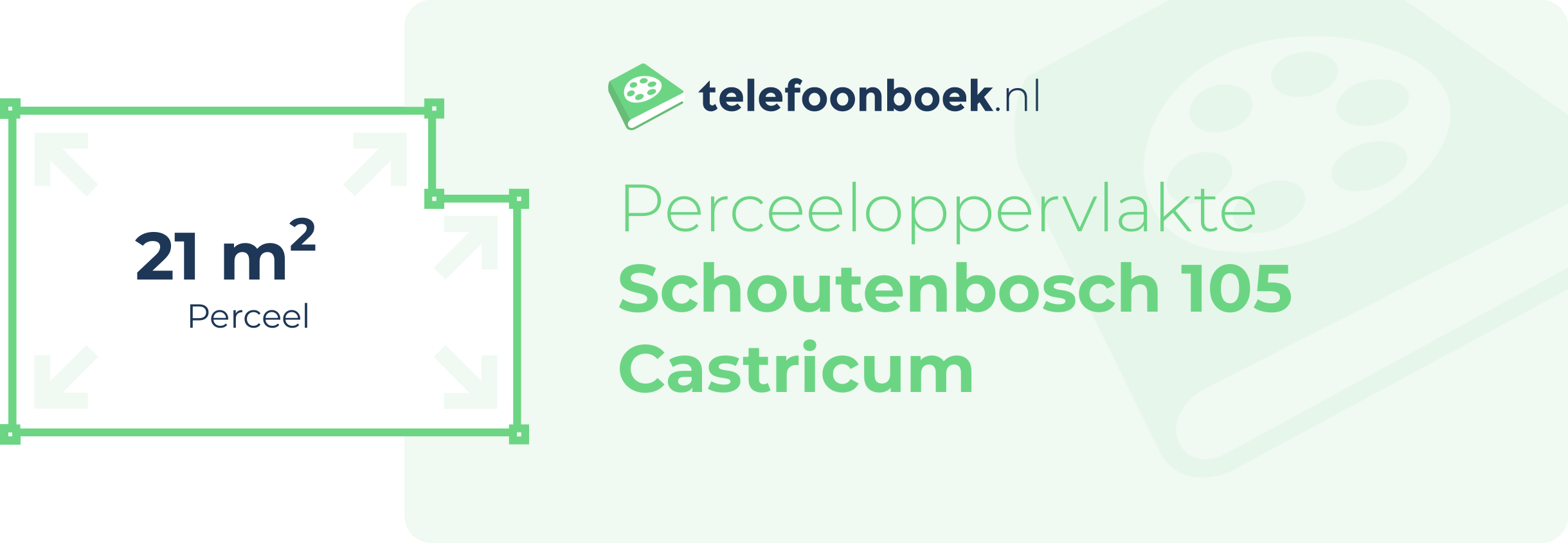 Perceeloppervlakte Schoutenbosch 105 Castricum