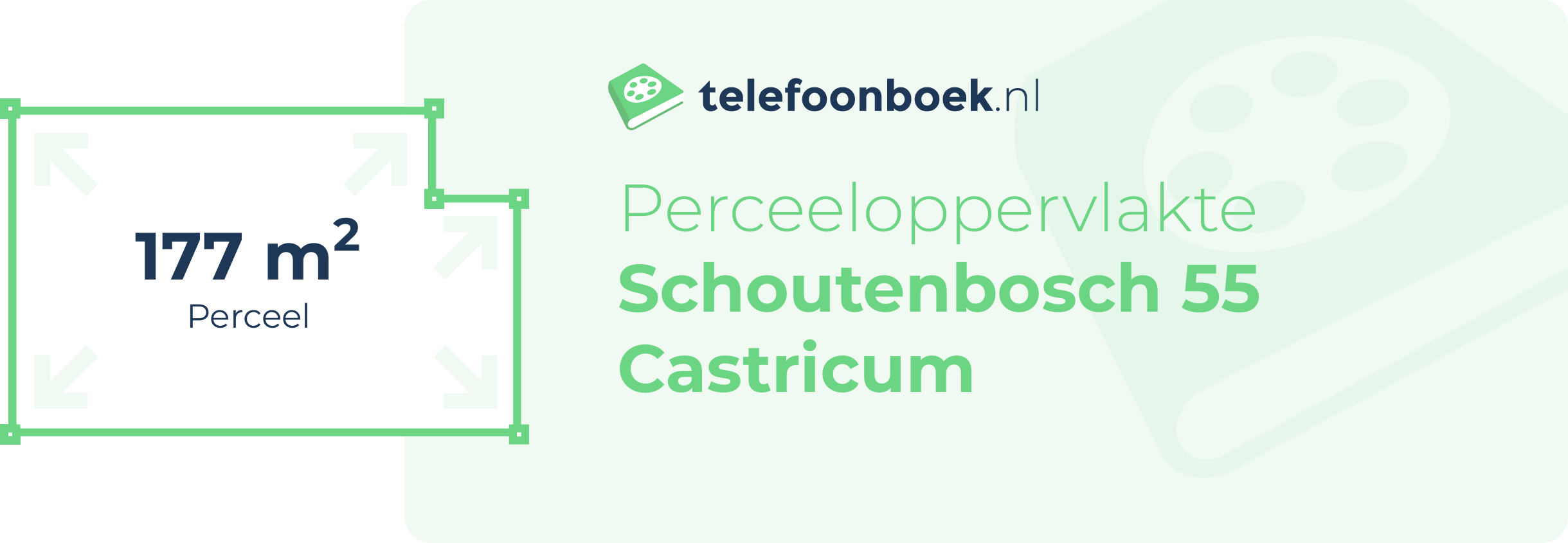 Perceeloppervlakte Schoutenbosch 55 Castricum