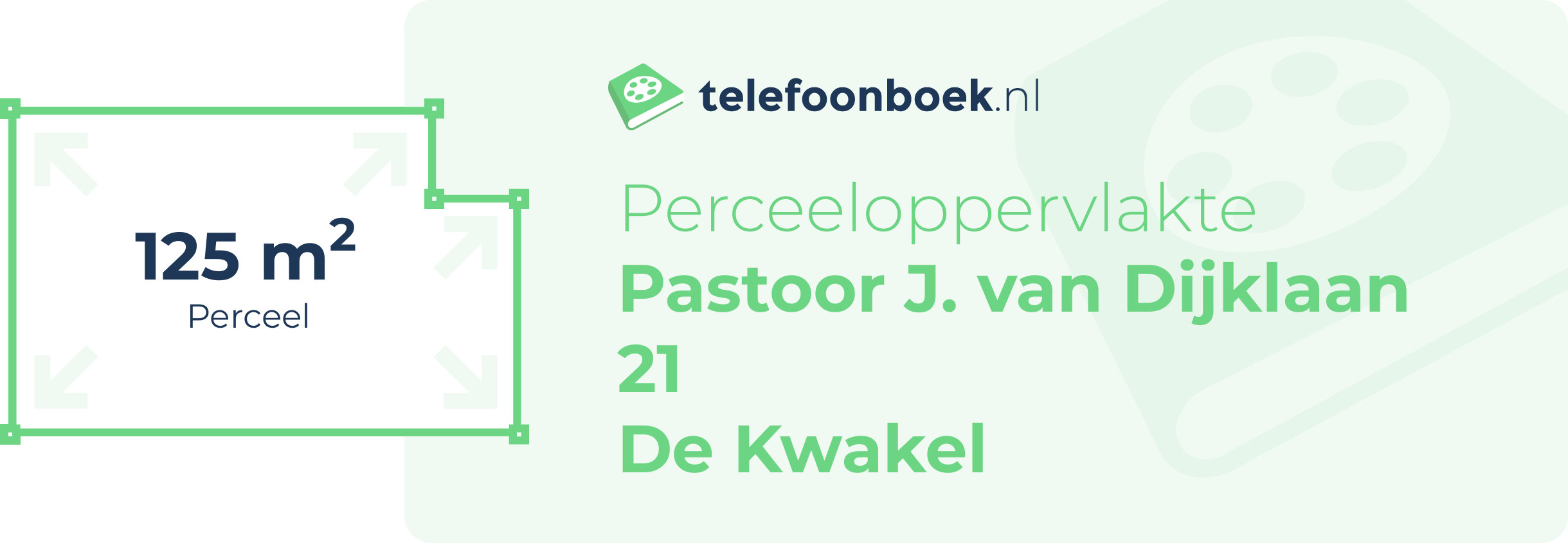 Perceeloppervlakte Pastoor J. Van Dijklaan 21 De Kwakel