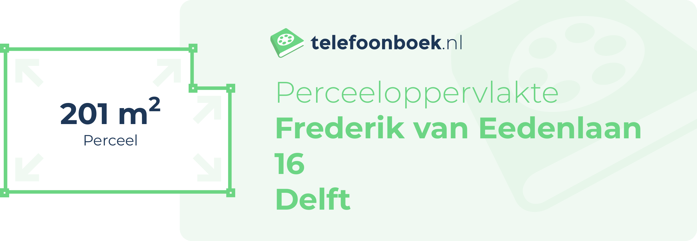 Perceeloppervlakte Frederik Van Eedenlaan 16 Delft