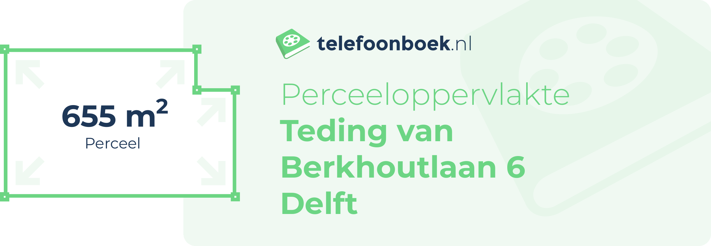 Perceeloppervlakte Teding Van Berkhoutlaan 6 Delft