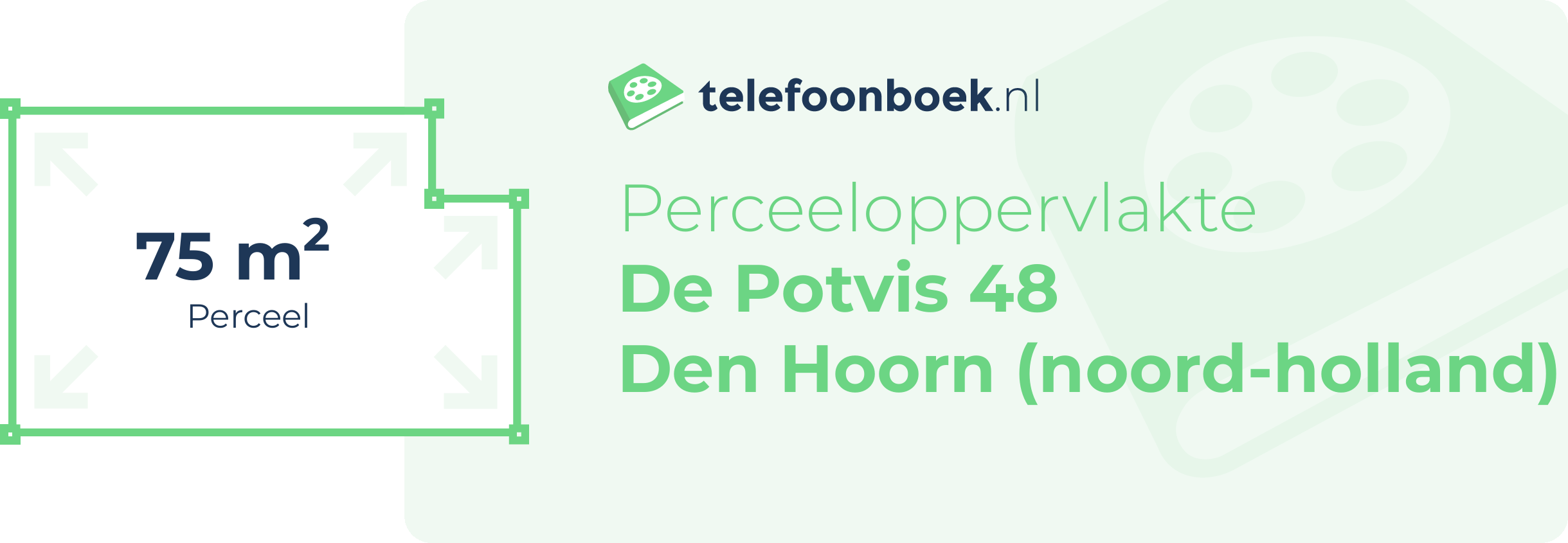 Perceeloppervlakte De Potvis 48 Den Hoorn (Noord-Holland)