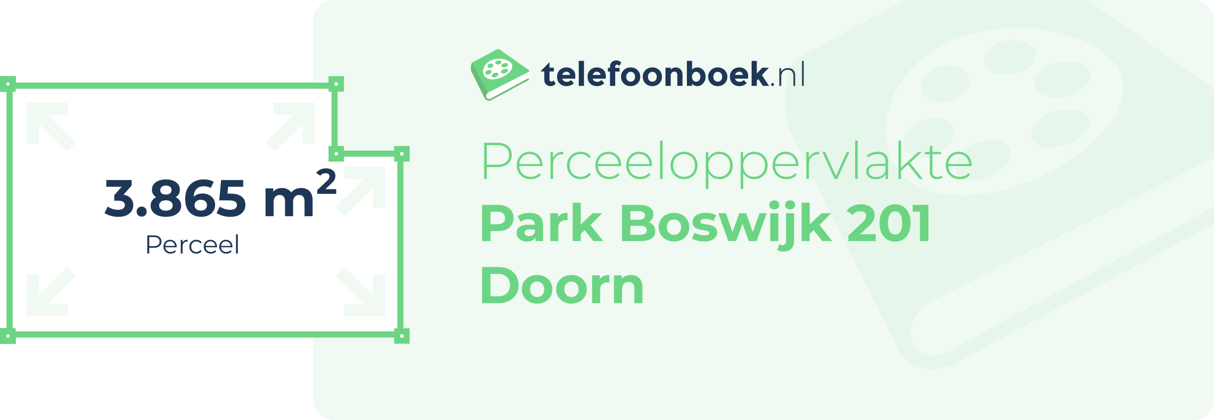 Perceeloppervlakte Park Boswijk 201 Doorn