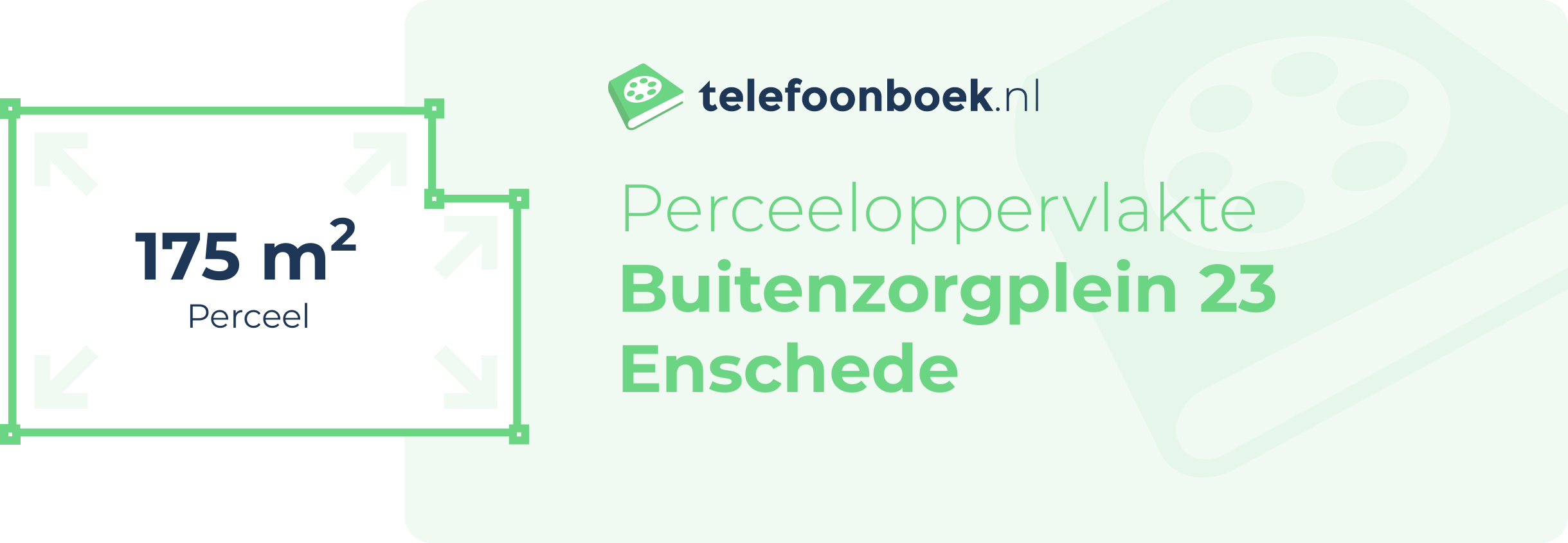 Perceeloppervlakte Buitenzorgplein 23 Enschede