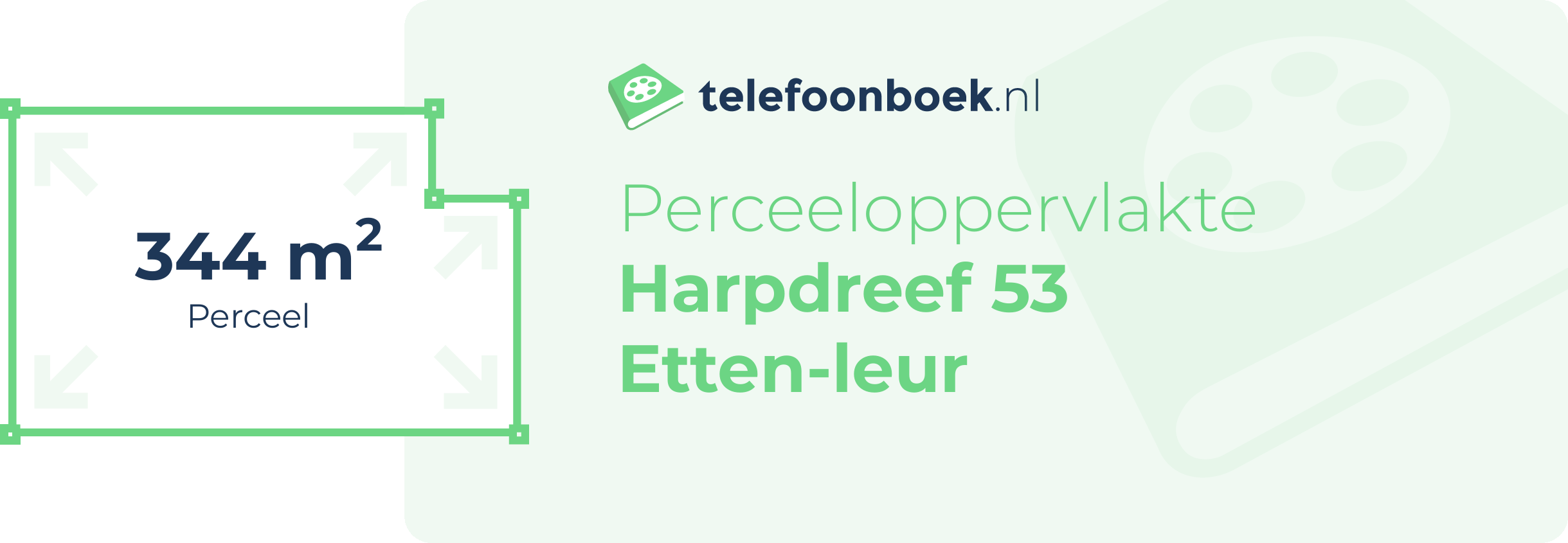 Perceeloppervlakte Harpdreef 53 Etten-Leur