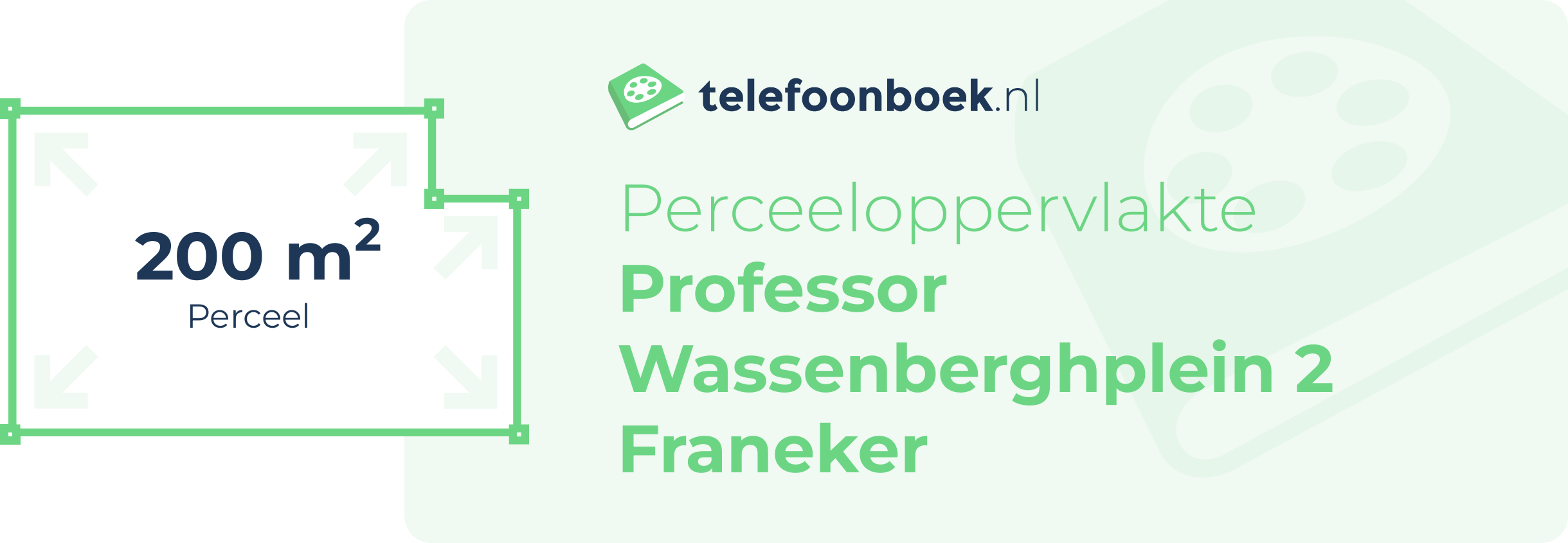 Perceeloppervlakte Professor Wassenberghplein 2 Franeker