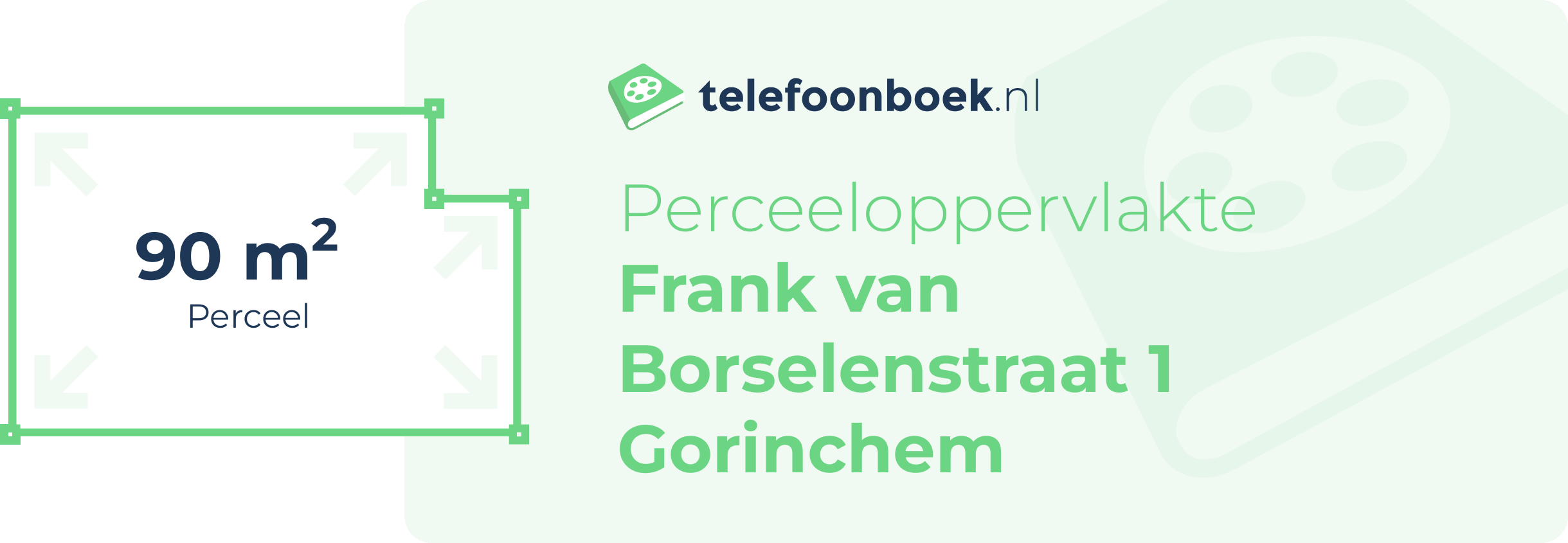 Perceeloppervlakte Frank Van Borselenstraat 1 Gorinchem