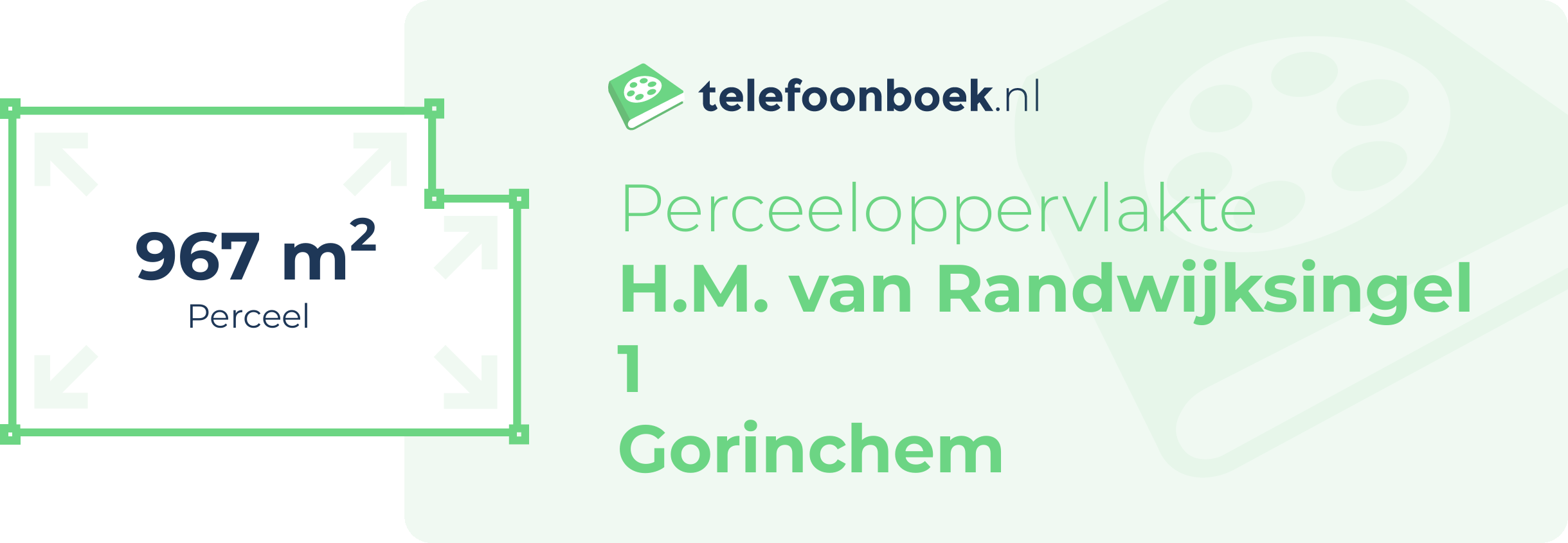 Perceeloppervlakte H.M. Van Randwijksingel 1 Gorinchem