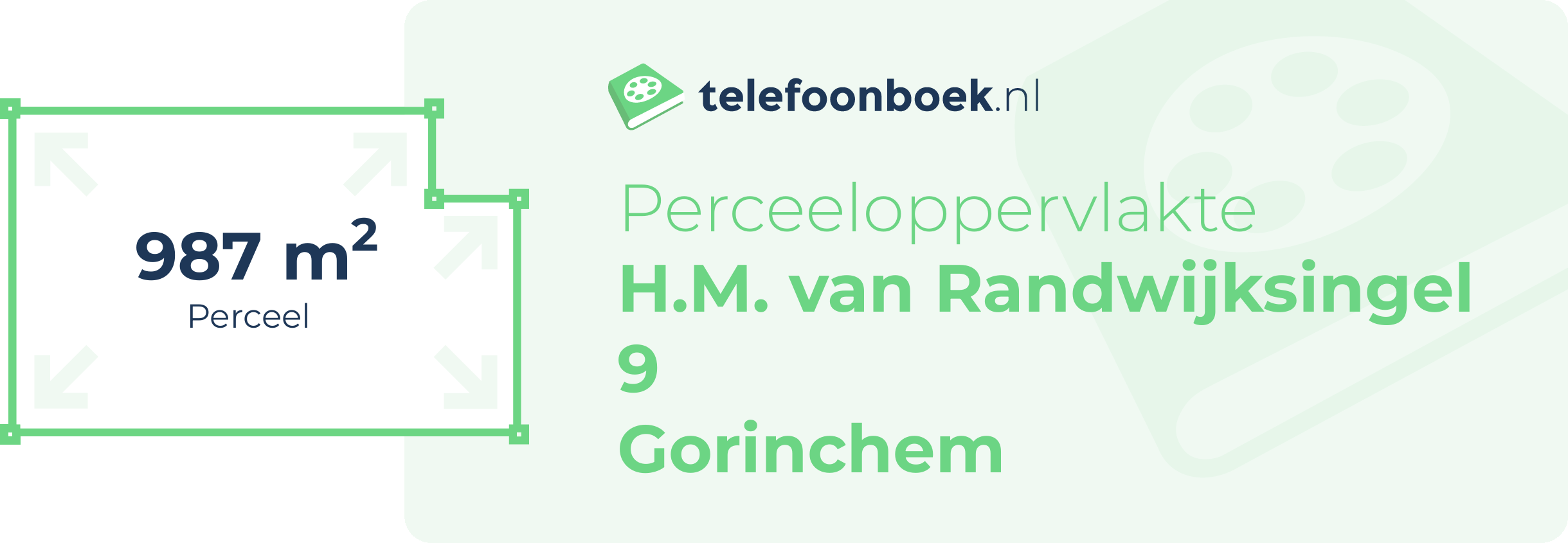 Perceeloppervlakte H.M. Van Randwijksingel 9 Gorinchem