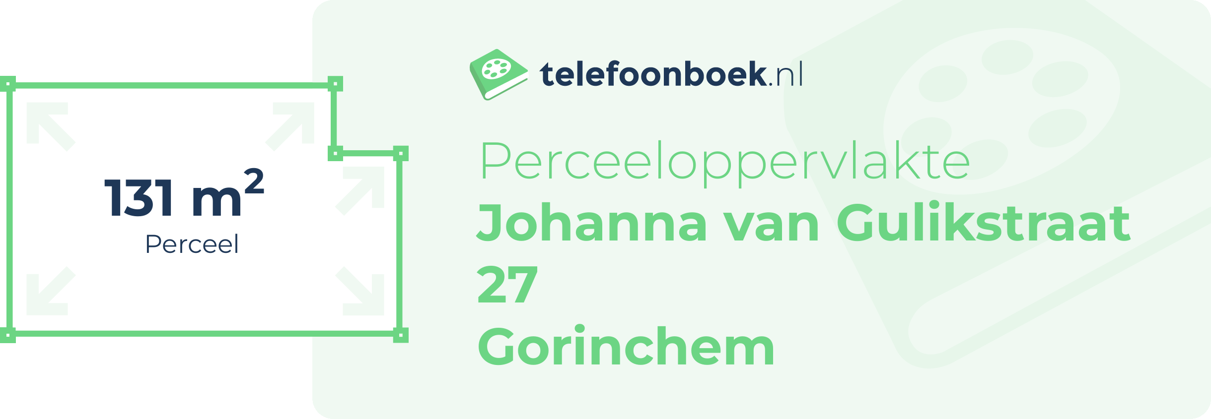 Perceeloppervlakte Johanna Van Gulikstraat 27 Gorinchem