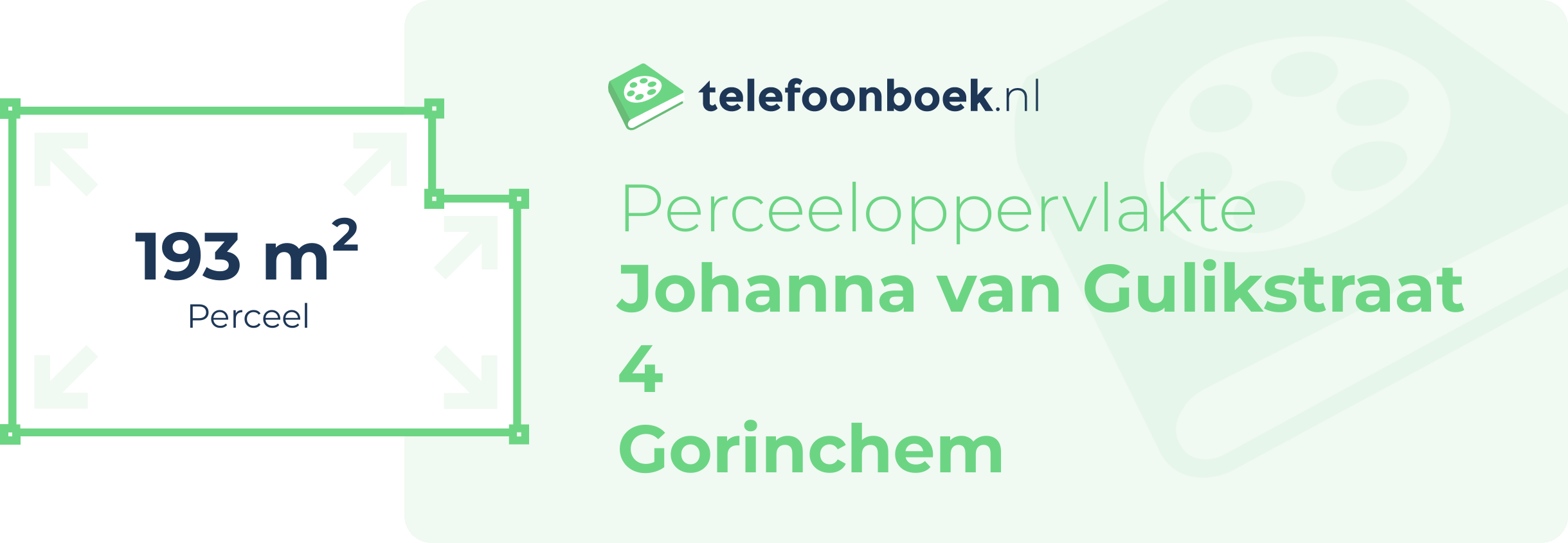 Perceeloppervlakte Johanna Van Gulikstraat 4 Gorinchem
