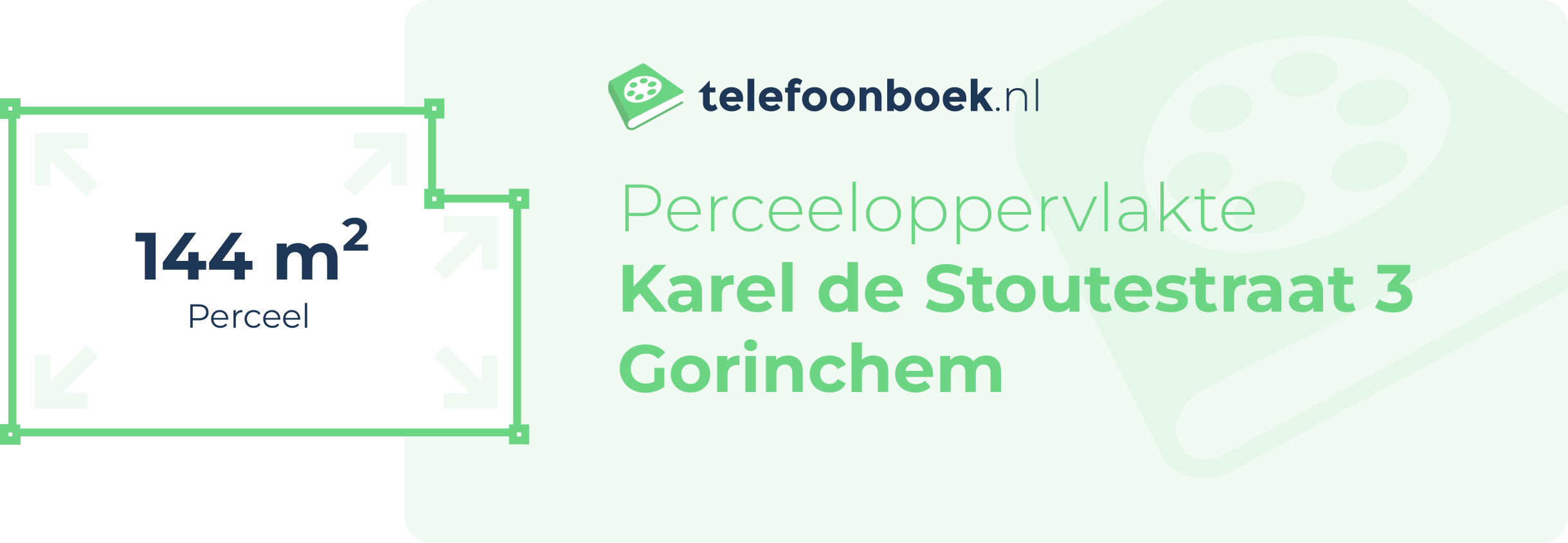 Perceeloppervlakte Karel De Stoutestraat 3 Gorinchem
