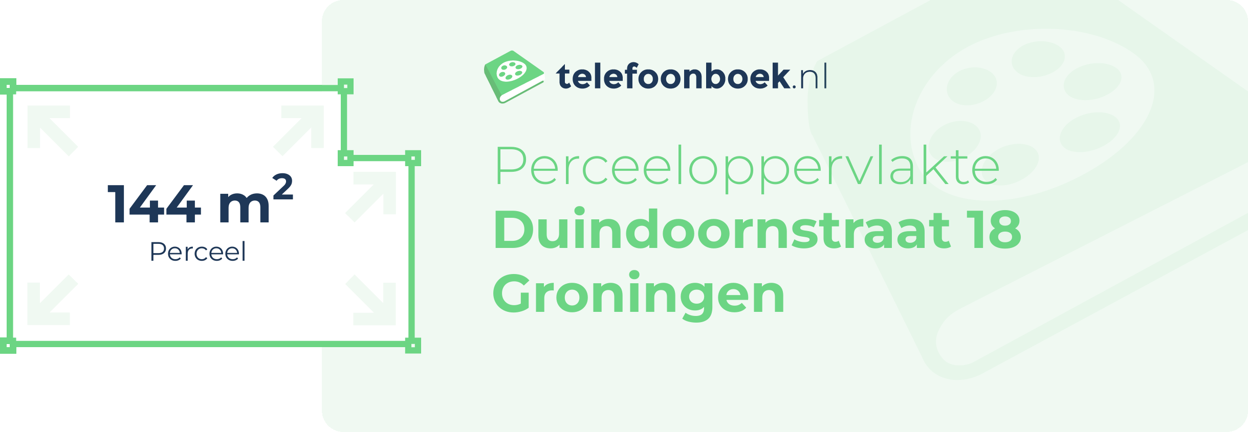 Perceeloppervlakte Duindoornstraat 18 Groningen