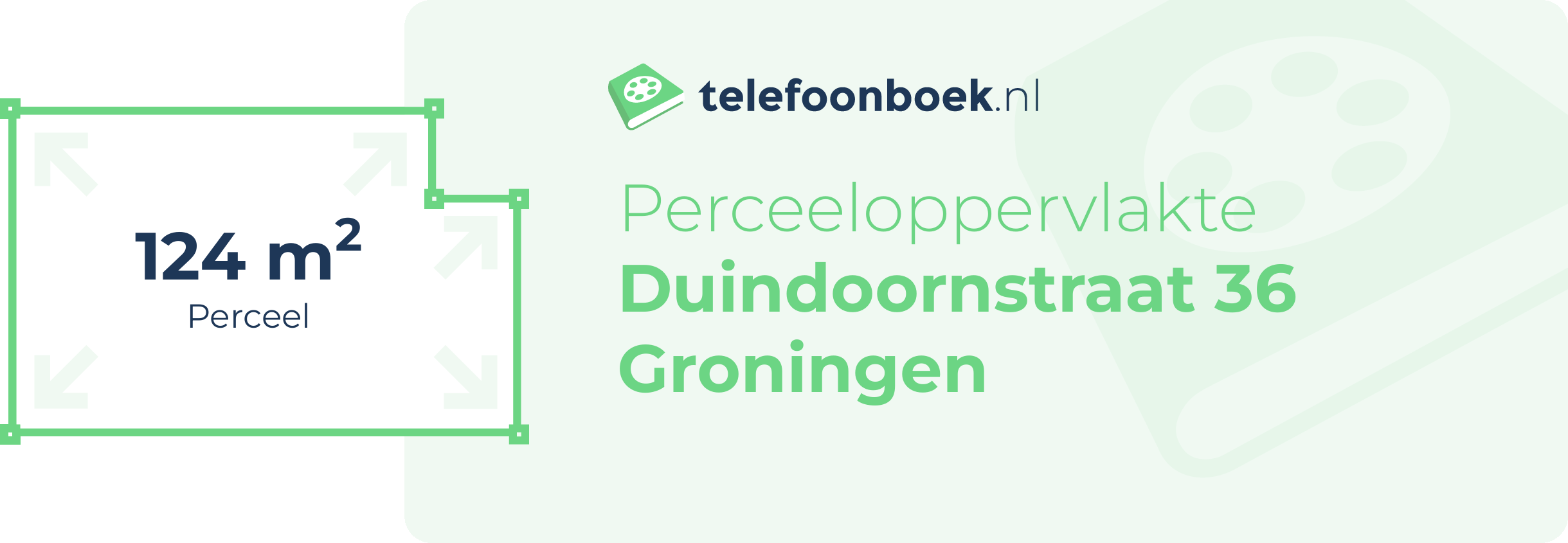 Perceeloppervlakte Duindoornstraat 36 Groningen