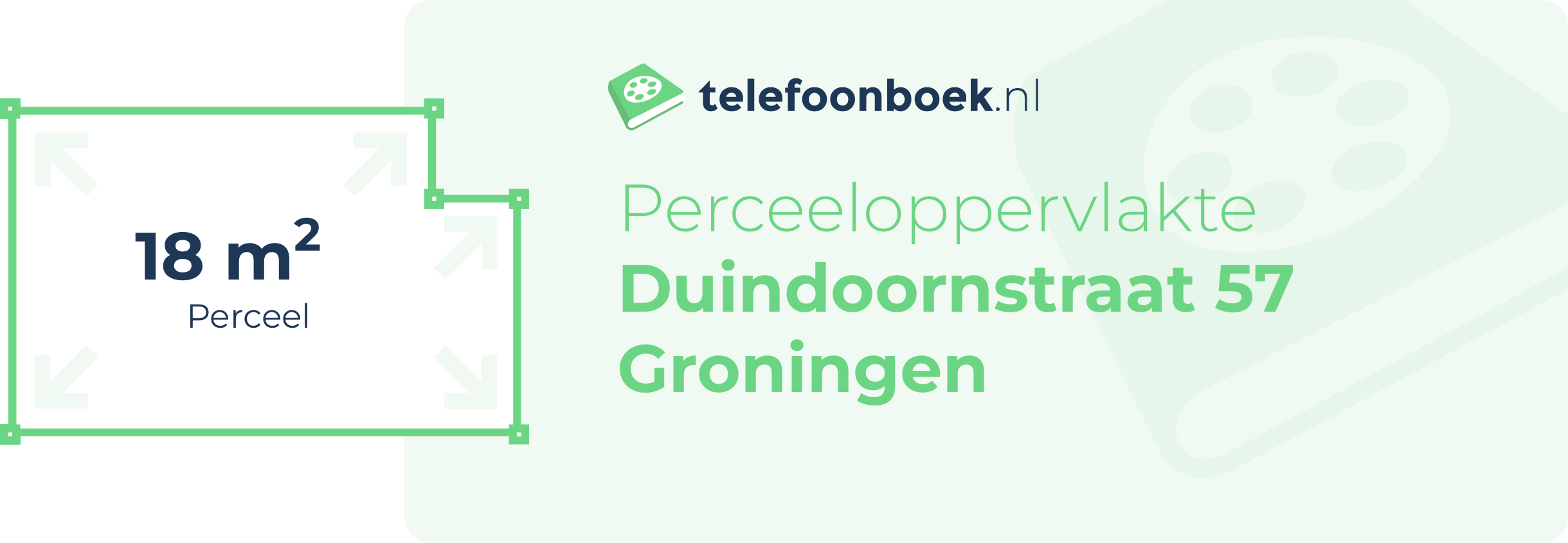 Perceeloppervlakte Duindoornstraat 57 Groningen